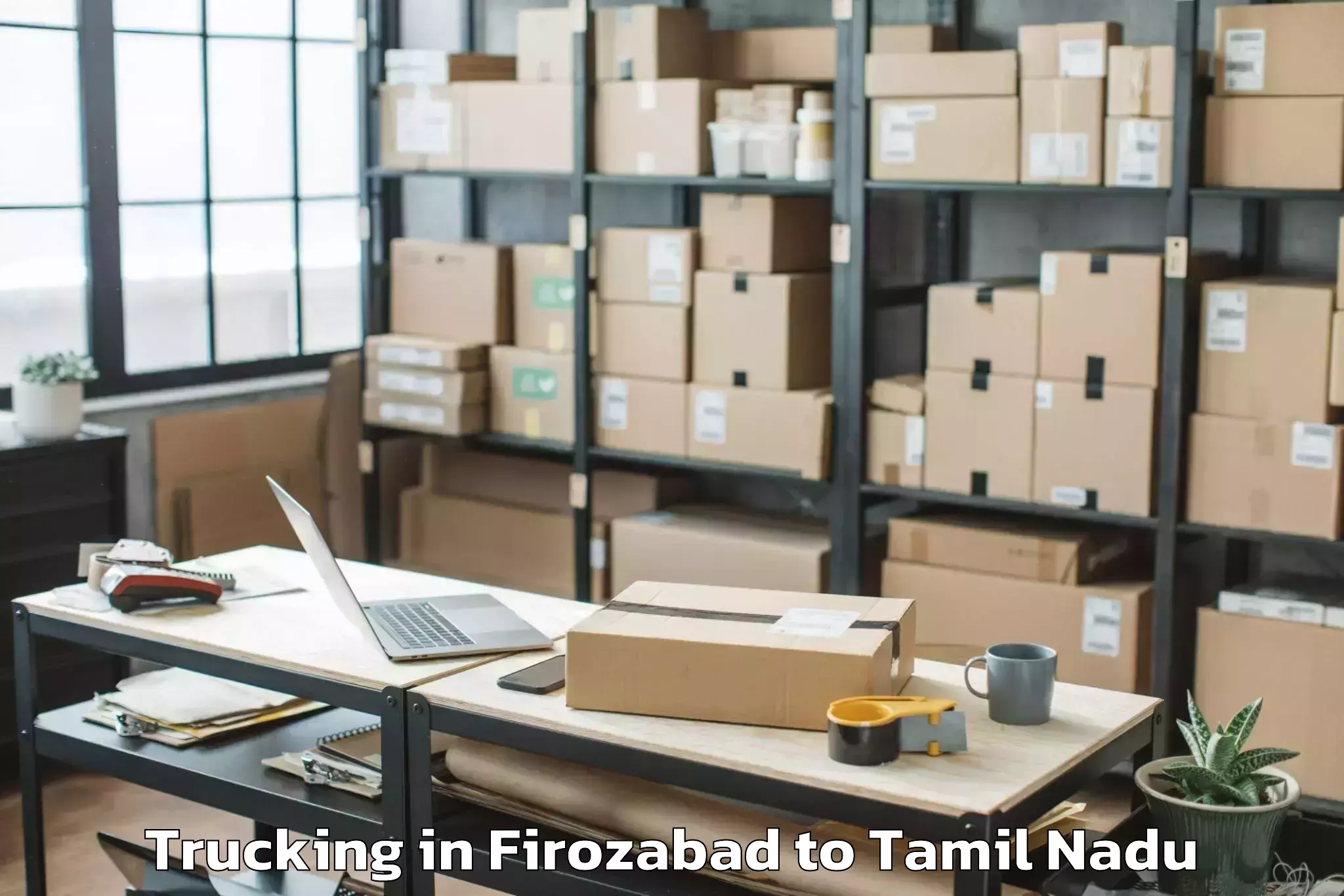 Leading Firozabad to Alagapuram Trucking Provider